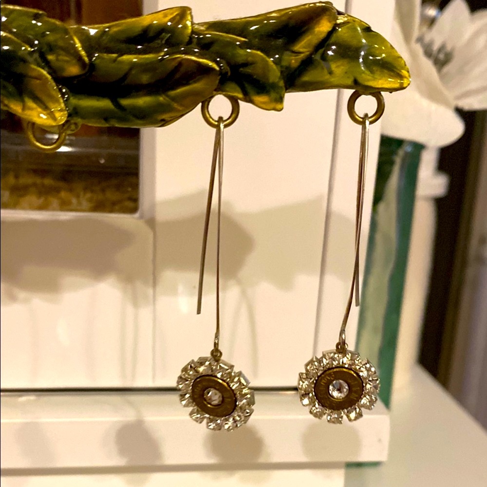 Elegant Gold and Silver Drop Earrings
